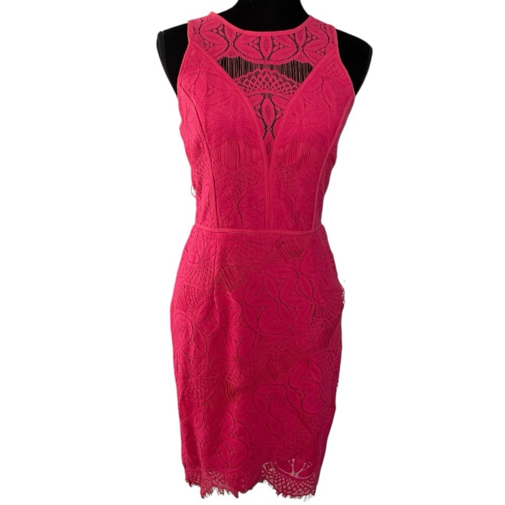 Adelyn Rae new with tags women’s floral lace high low sleeveless midi hot pink M